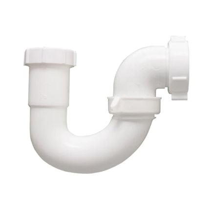 LDR Industries 506 6020 PVC Sink Trap, 1-1/4 Inch or 1-1/2 Inch Inlet 1-1/2 Inch Outlet