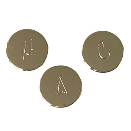 Lasco Polished Brass Index Buttons for Pfister Faucets, 0-6047
