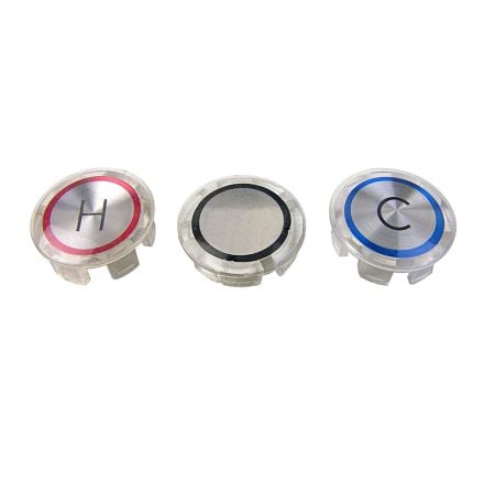 LASCO 0-6109 Hot/Cold Faucet Handle Index Buttons for Kohler Trend, Acrylic