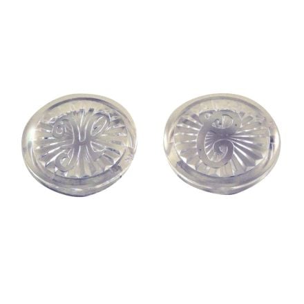 Ace Clear Acrylic Pair Handle Buttons for Moen Style Faucets, 48909