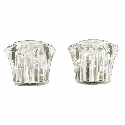 Danco Universal Vise Grip Acrylic Crystal Handle Pair for Kitchen/Lavatory 88889
