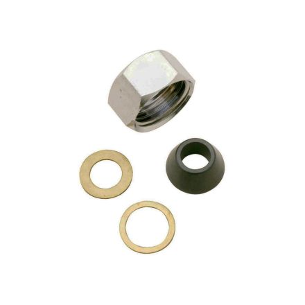 Do it Slip-Joint Nut Set, 1/2 Inch Pipe Thread, x 3/8 Inch OD Comp, 411566