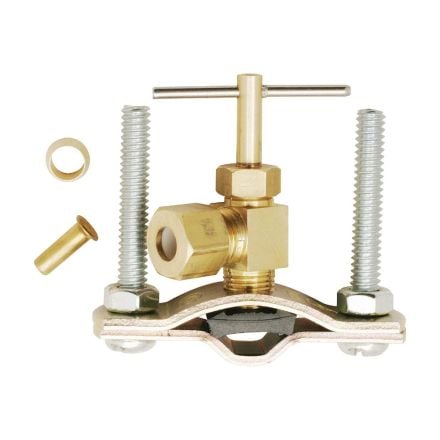 Do It 456054 Brass Self Tapping Saddle Valve 1/2 Inch -3/4 Inch Inlet x 1/4 Inch outlet