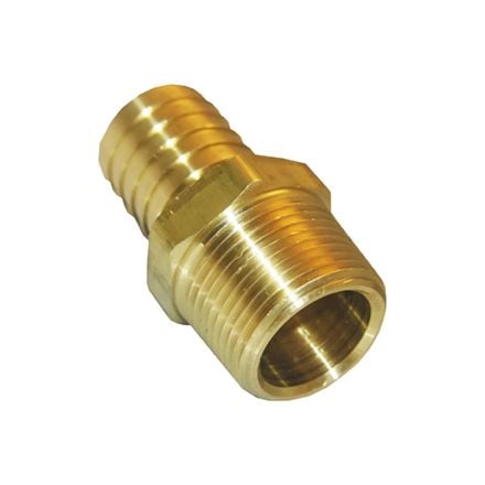 Lasco 1/2-Inch MIP by 1/4 Inch Barb Adapter Air Fitting, Brass, 17-7747