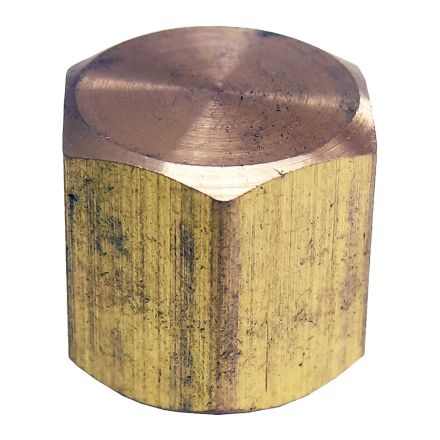 Lasco 1/8 Inch Female Pipe Thread Cap (Brass), 17-9143