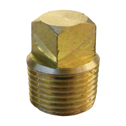 Lasco 3/8 Inch Square Head Plug (Brass), 17-9177
