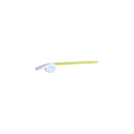 Lasco 04-1743 Toilet Flush Lever with White Plastic Handle and Brass Flat Arm