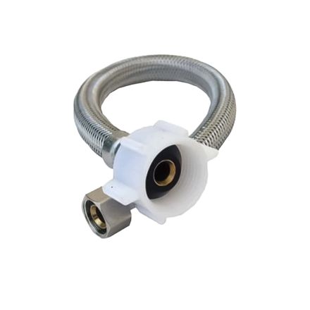 Lasco Stainless Braided Toilet Water Connector, 1/2 Inch IPS x 9 Inch Length, 10-0809