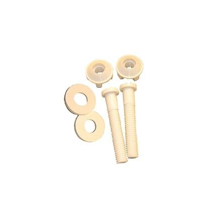 LASCO 14-1063 Toilet Seat Hinge 3/8-Inch by 2-1/4-Inch Plastic Bolts with Nuts and Washers, 2-Pack