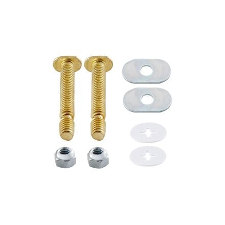 PlumbShop Snap Off Toilet Bolts, 5/16 Inch x 2-1/4 Inch, Brass, #PS2107