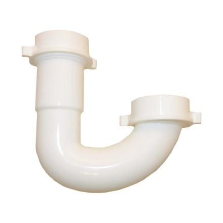 LASCO 03-4221 White Plastic Tubular 1-1/2-Inch J-Bend with Nuts and Washers