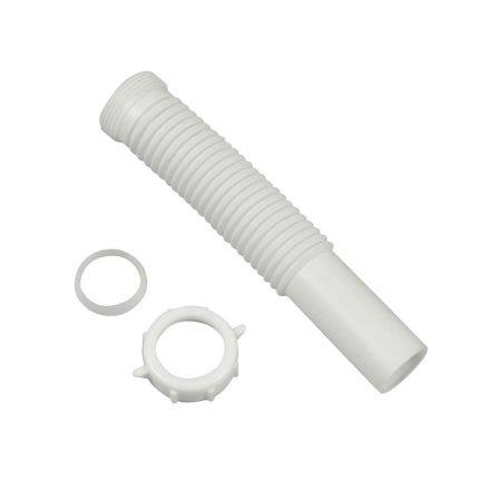 Danco 51070 Universal Flexible Tailpiece Extension, 1-1/4 In, Slip Joint, Plastic, 9 In L
