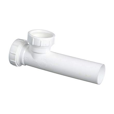 Plumb E-Z White Plastic 1-1/2 Inch End Out Tee, #95306