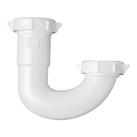 Plumb Pak PP66-1W J-Bend, 1-1/2 Inch x 1-1/4 Inch, Plastic, White