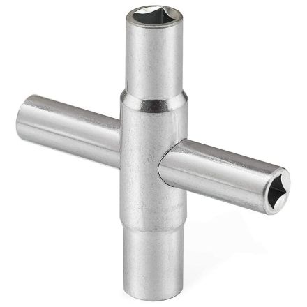 Thrifco 4400358 4 Way Sillcock Key Wrench Fits Faucet, Spigots and Most Valves