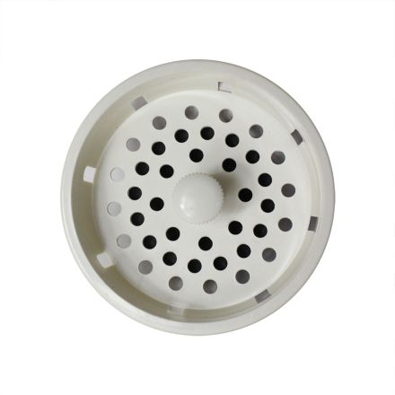 Thrifco 4402352 3-1/4 Inch Basket Strainer with Stopper, Ivory- White, Replaces Danco 86792
