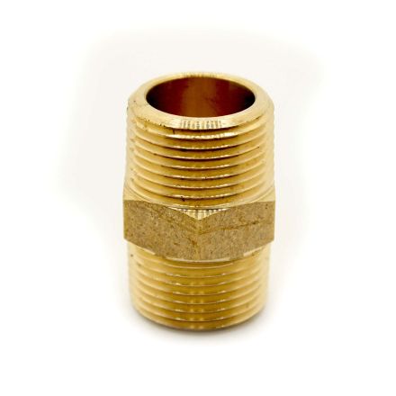 Thrifco 5320121 1/4 Brass Hex Nipple