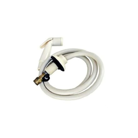 Lasco White Kitchen Spray Hose with matching Hose Guide,08-1527