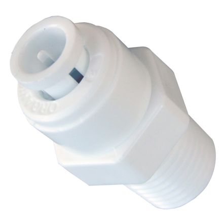 Lasco MPT Adapter Push-in Fitting with 1/4 Inch OD and 1/4 Inch MPT, Plastic, 19-6005