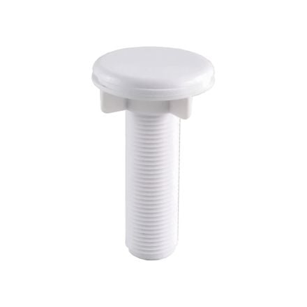 LDR 551 6415WT Faucet Hole Cover - 1/2-Inch Threaded Shank, White