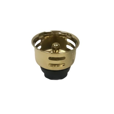 Polished Brass Junior Duo Strainer Stopper with Post