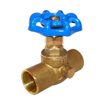 Thrifco 6415052 1/2 Inch CXC Brass Stop Valve with Waste