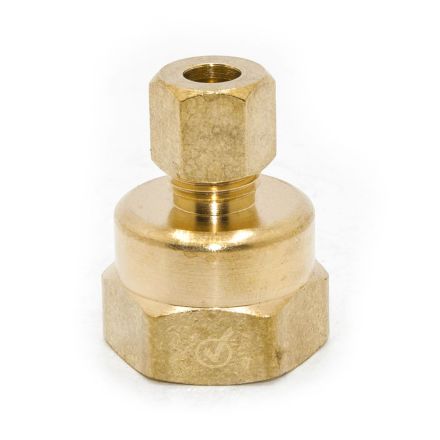 Thrifco 6966013 #66 3/8 Inch x 3/8 Inch Lead-Free Brass Compression FIP Adapter