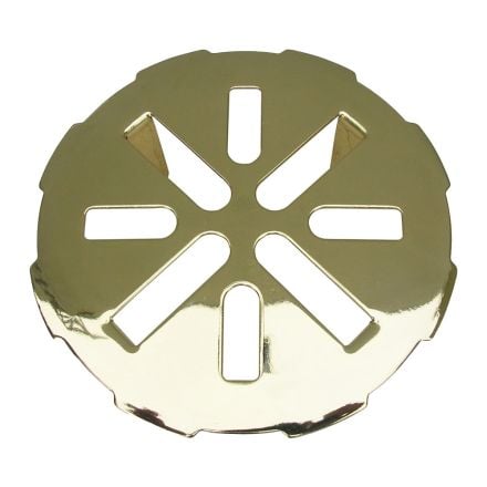 Simpatico 31383P Polished Brass Push-In 4-Inch Diameter Drain Grate