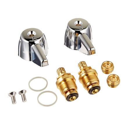 Danco 39674 2-Handle Lavatory Faucet Trim Kit for Central Brass with Stems and Seats, Chrome