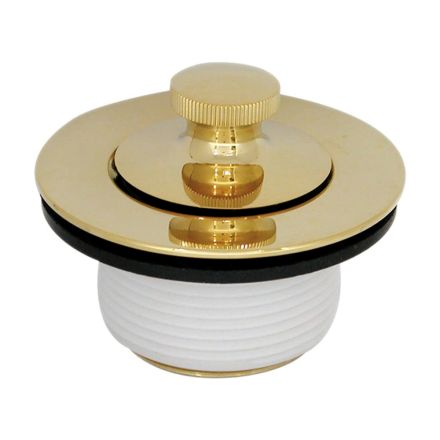 Danco Polished Brass Overflow Plate and Lift and Turn Stopper Kit  #89238