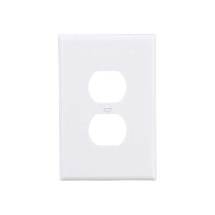 Eaton 2142W-BOX Thermoset 1-Gang Oversize Duplex Receptacle Wallplate, White