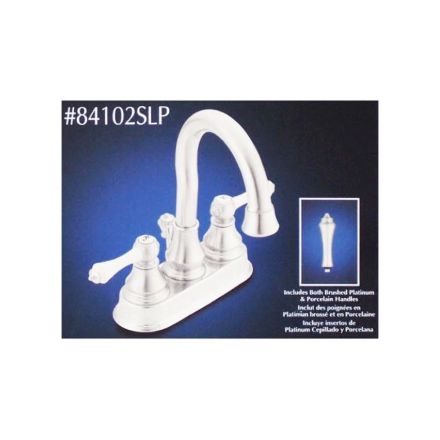 Moen Dorsey Centerset Brushed Platinum Bathroom Faucet  84102SLP