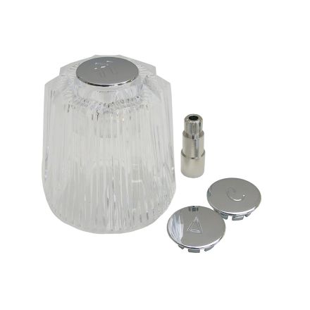 Lasco HC-86MB Harcraft Style Shower Handle with 3 Buttons, Large, Clear Plastic